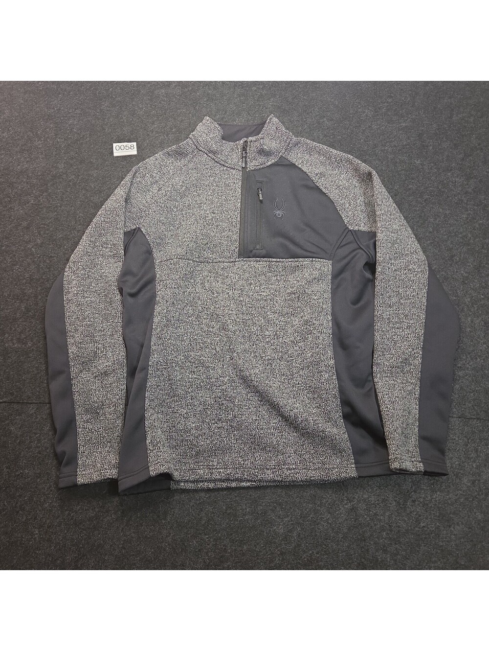 Spyder Men's Large Charcoal Long Sleeve Activewear Pullover